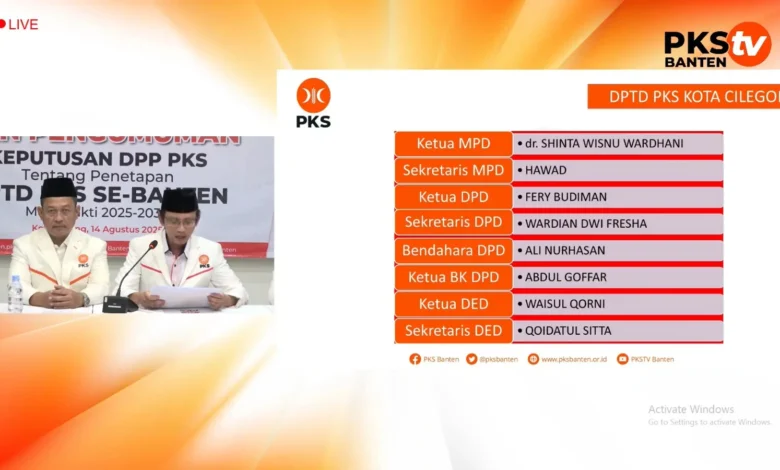PKS Cilegon Tampilkan Wajah Baru, Milenial Ambil Peran Strategis Jelang Pemilu 2030
